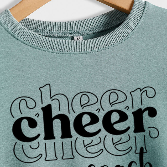Letters Loose Round Neck Womens Fall and Winter Long-sleeved Sweater