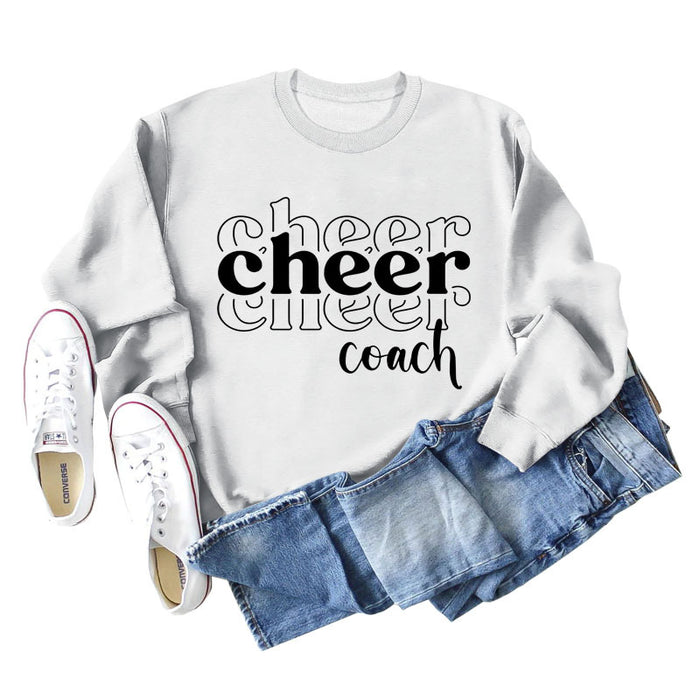 Letters Loose Round Neck Womens Fall and Winter Long-sleeved Sweater