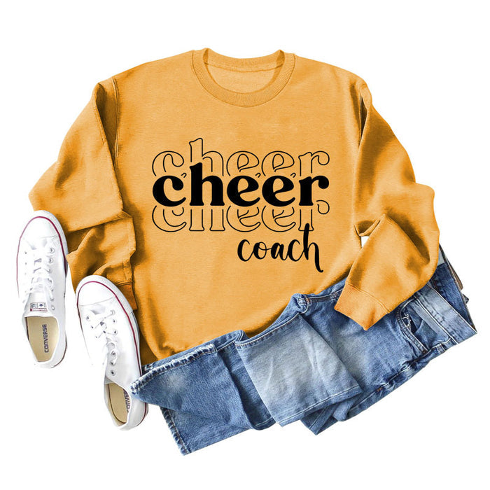 Letters Loose Round Neck Womens Fall and Winter Long-sleeved Sweater