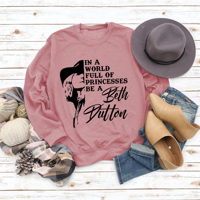 Rose gold sweater (black font) / S