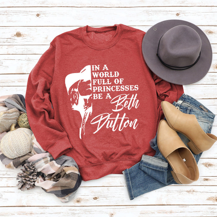 Red sweater (white font) / S