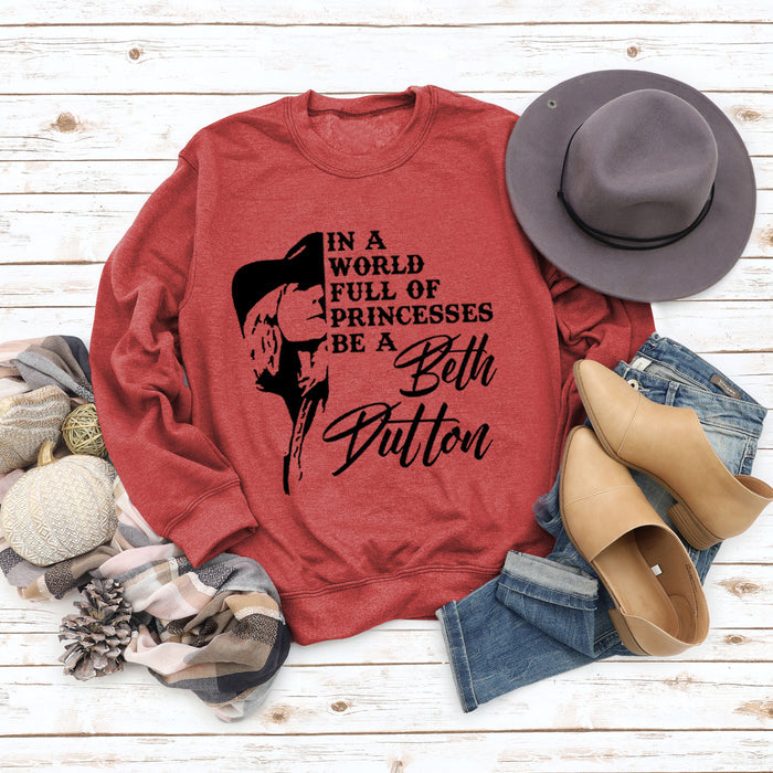 Red sweater (black font) / S