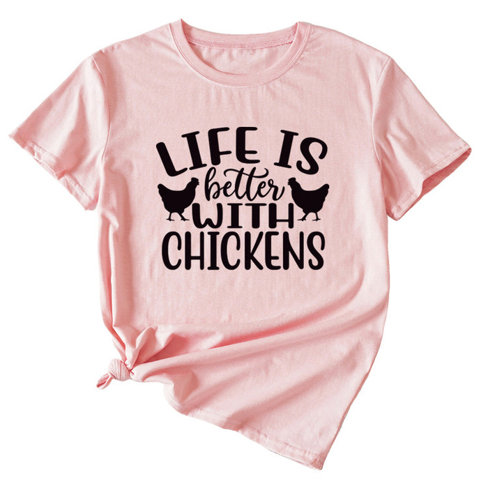 Pink (black font) / S
