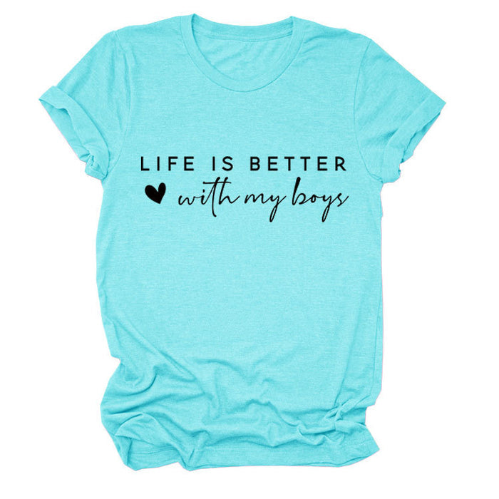Deep water blue (black font) / S