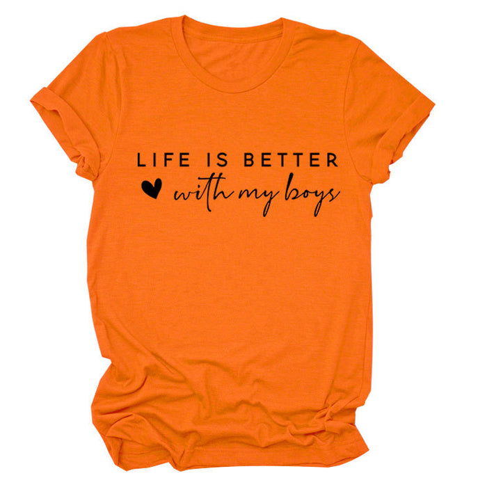 Orange (black font) / S