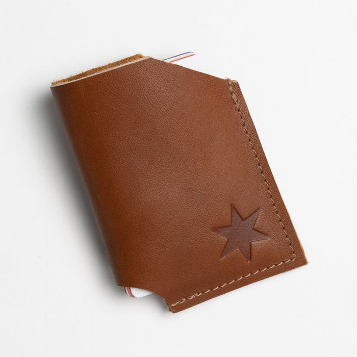 Light Brown Leather Card Holder