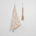 Linen Tale Fall Watercolor Stone Washed Linen Kitchen Towel