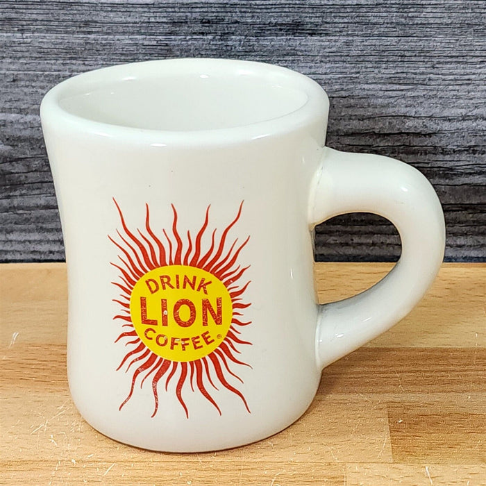 Lion Coffee Mug Hawaiian Islands Heavy Diner Style The Cup That Cheers 4”