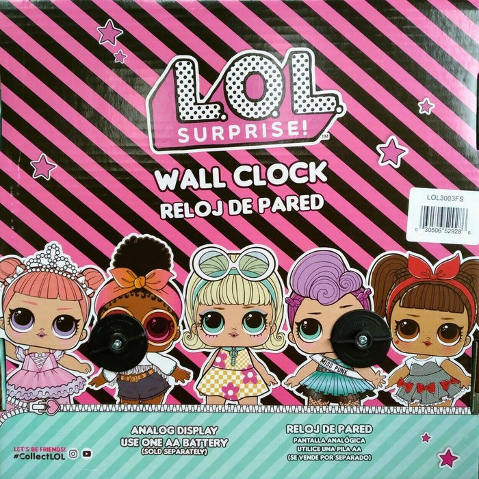 LOL Surprise! Wall Clock- Pink Analog Wall Clock 9 3/4 Inches