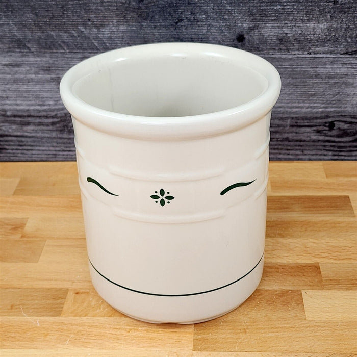 Longaberger Utensil Holder Woven Traditions Green 5 inch Pickling Crock