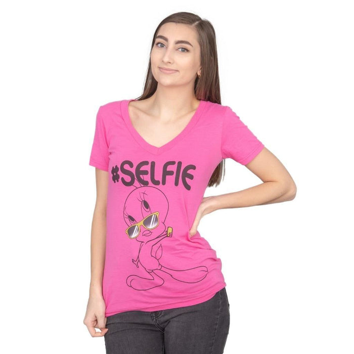 Looney Tunes Tweety #Selfie T-Shirt-tvso