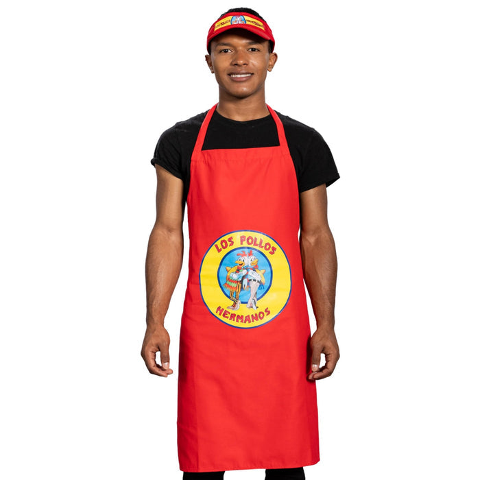 Los Pollos Hermanos: Bad Chicken Man Restaurant Apron and Visor Halloween Costume Cosplay - TVStoreOnline
