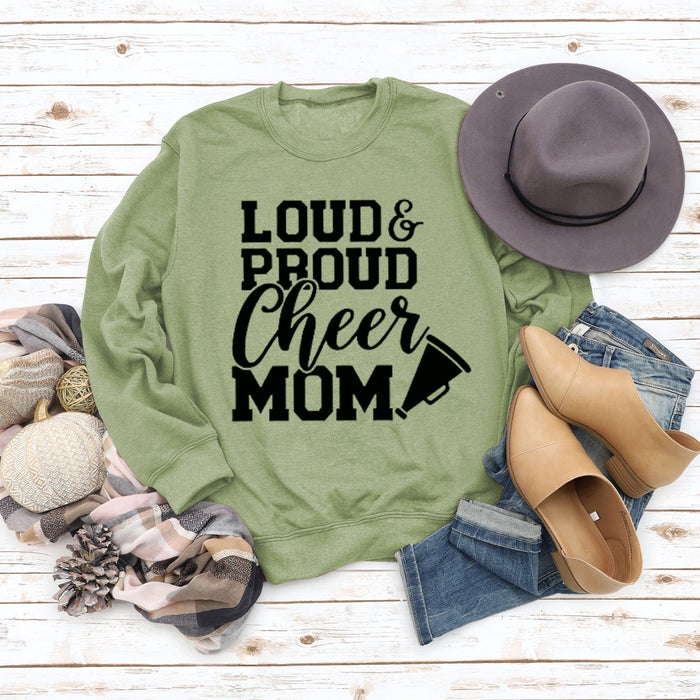Olive green sweater (black font) / S