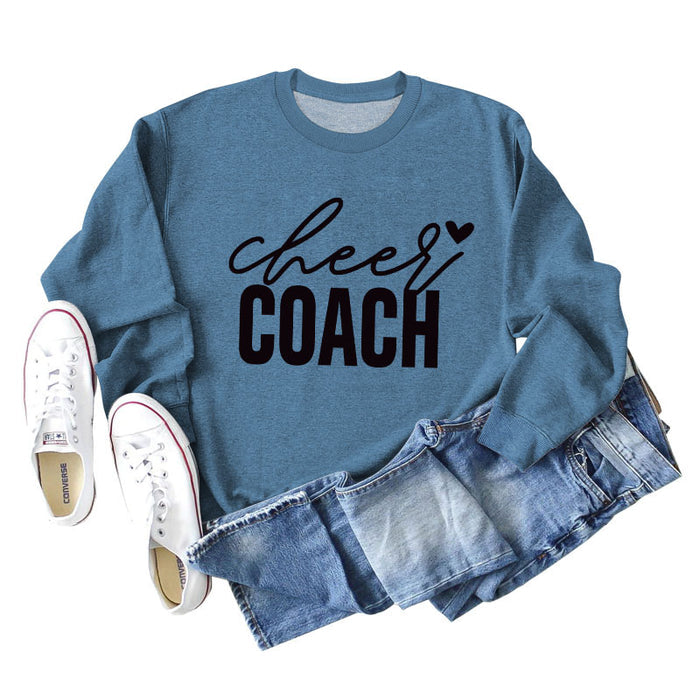 Blue sweater (black font) / S