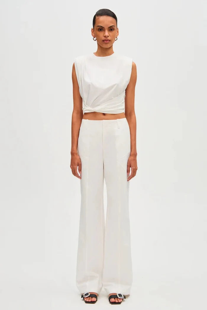 Lowri Crop Top (Ivory) - SODA Fashion Haus