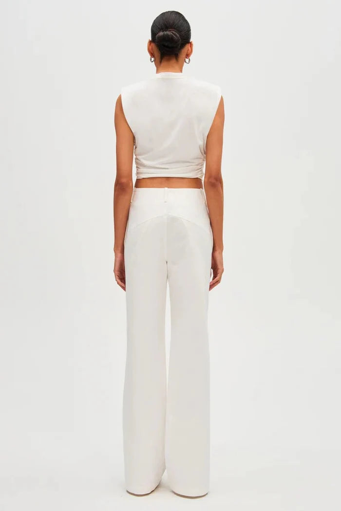 Lowri Crop Top (Ivory) - SODA Fashion Haus