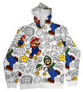 Luigi Allover Mens Zip-Up Sweatshirt Hoodie-tvso