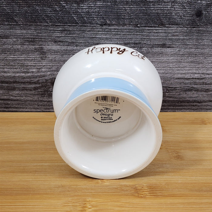 Luster Glaze Raised Cat Bowl Elevated Pedestal Food Water Dish Ceramic Blue Sky