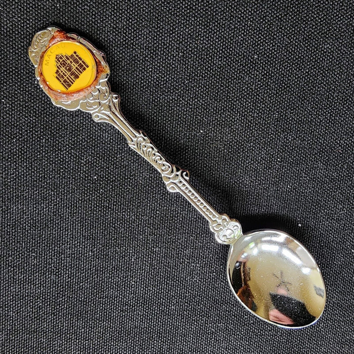 Macau China Collectible Souvenir Travel Spoon 4.75" Administrations Building VTG