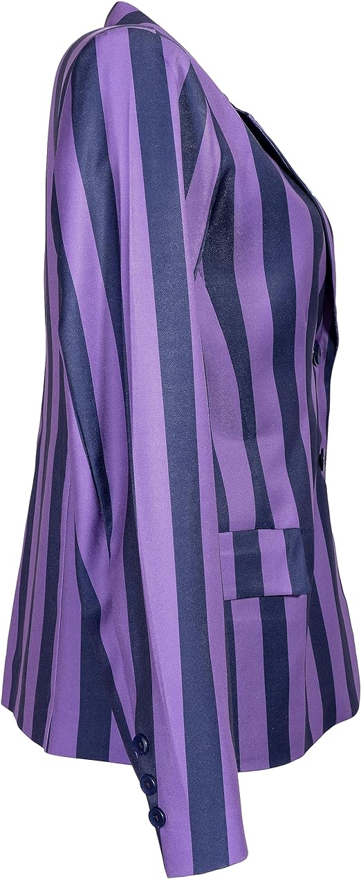 Mad Engine Wednesday Addams Purple Blazer Jacket School - TVStoreOnline