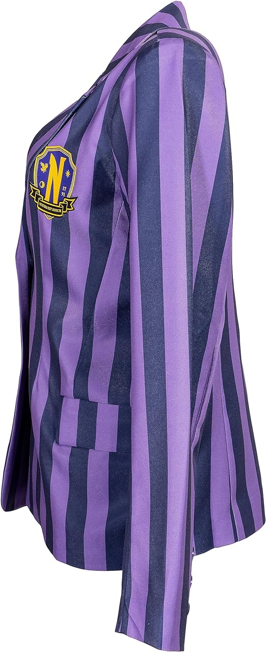 Mad Engine Wednesday Addams Purple Blazer Jacket School - TVStoreOnline