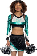 Maddy Cheerleader High School Top-Skirt-Pom Pom Halloween Cosplay Costume Set - TVStoreOnline
