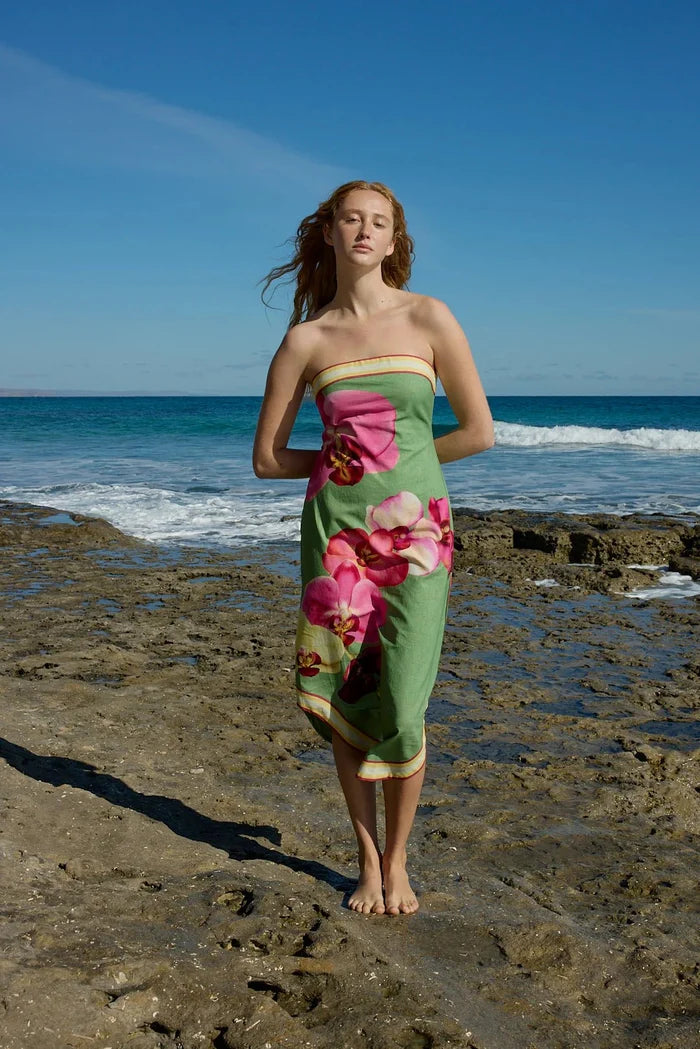 Maeve Dress Meadow Phalae by Aston Studio - Australian designer Dress | SODA Fashion Haus