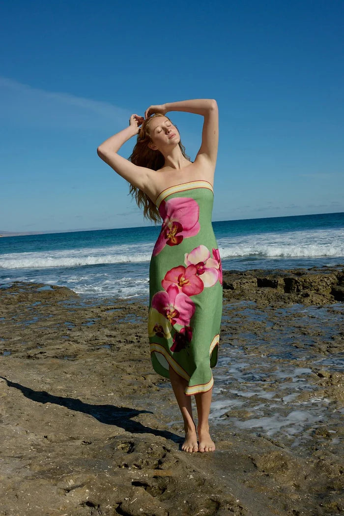 Maeve Dress Meadow Phalae by Aston Studio - Australian designer Dress | SODA Fashion Haus