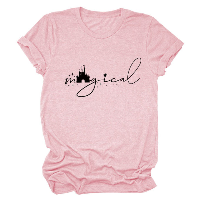Pink (black font) / S