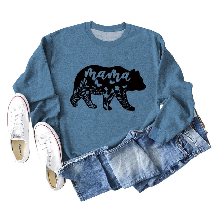 Blue sweater (black font) / S