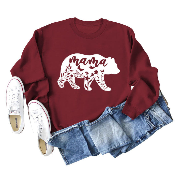 Red wine sweater (white font) / S