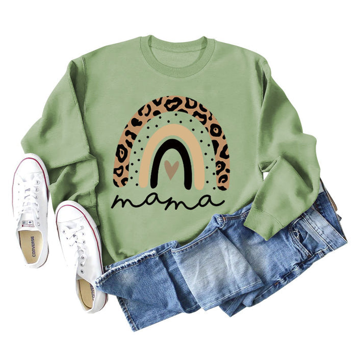Olive green sweater (black word color picture) / S