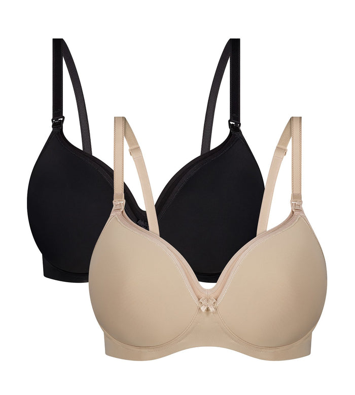 BLACK TRIUMPH MAMABEL SMOOTH WIRE-FREE TWIN PACK