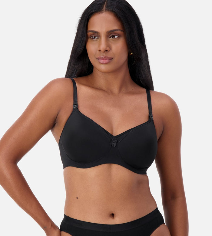 BLACK TRIUMPH Plus Size MAMABEL SMOOTH WIRE-FREE TWIN PACK