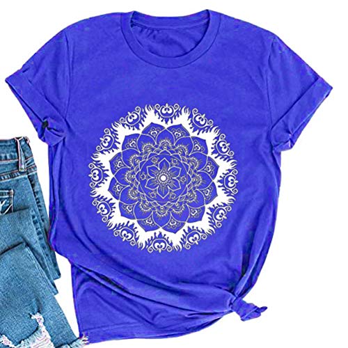 Mandala T-Shirt Bohemian Women Graphic T-Shirt