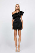 Marciela One Shoulder Ruffle Mini - SODA Fashion Haus