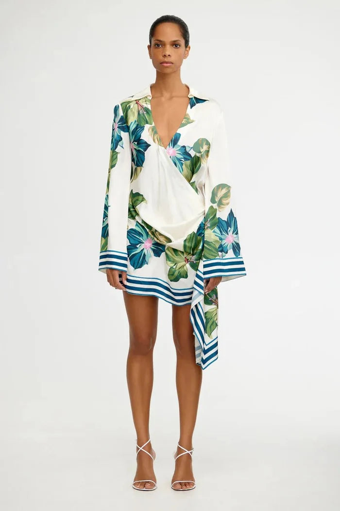 Mariah Mini Dress - Hibiscus Tile - SODA Fashion Haus