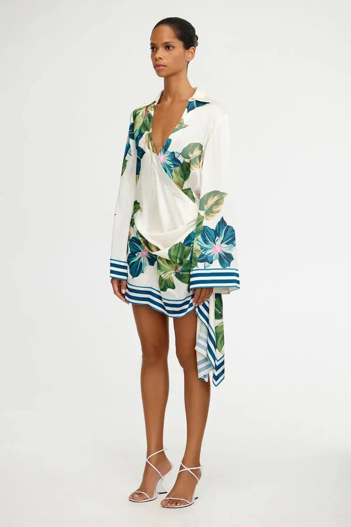 Mariah Mini Dress - Hibiscus Tile - SODA Fashion Haus