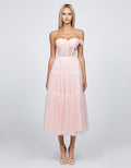 Marianne Tiered Tulle Midi Dress - SODA Fashion Haus