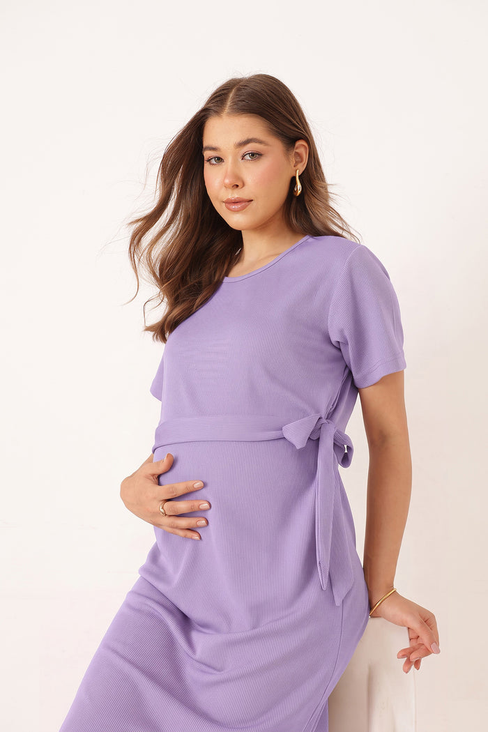 Mario Rib Zipless Feeding Dress - Purple