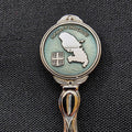 Martinique Souvenir Travel Spoon French Caribbean Island Crest Silver Plated