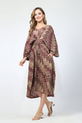 Maternity Concealed Zip Feeding Kaftan - Maroon