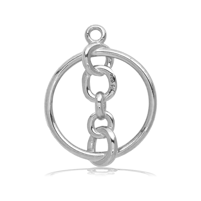 Mauve Jade Stone Bracelet with Connection Sterling Silver Charm
