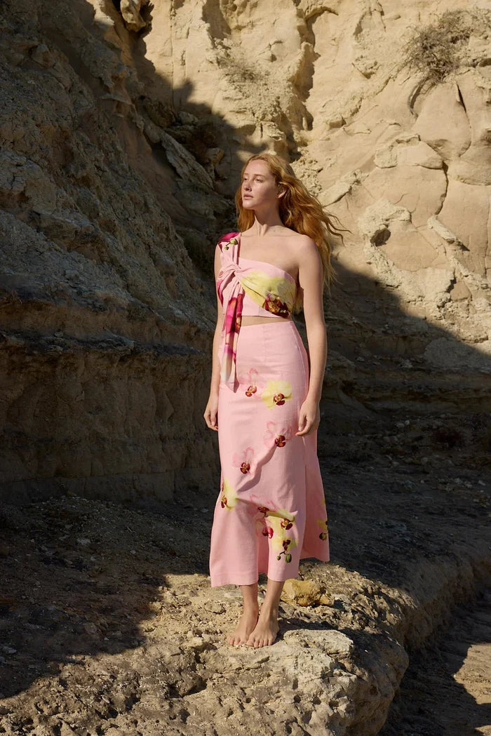 Maya Top in Icing Phalae by Aston Studio - Australian designer Top | SODA Fashion Haus
