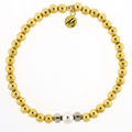 Men's Noble Cape Bracelet - Gold Filled Beads with Silver Ball Bracelet
