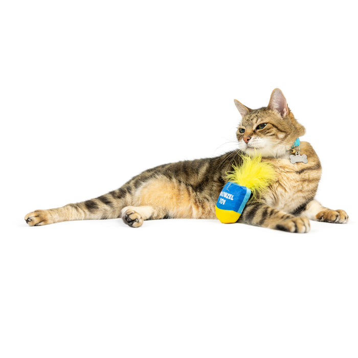 Cat with Meow-zel Tov Dreidel Cat Toy.