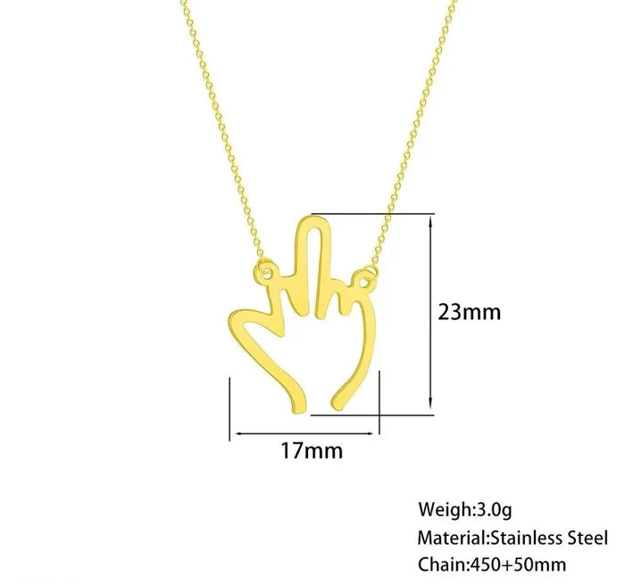 Middle Finger Necklace