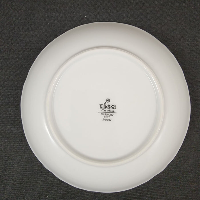 Mikasa Marlboro Set 2 Soup Coupes Verge Scalloped Platinum Border White Bowl