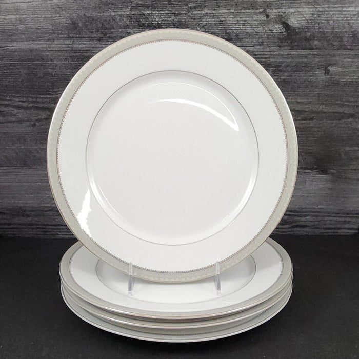 Mikasa Platinum Crown Dinner Plate Set of 4 White Tableware 10 3/4" L3428