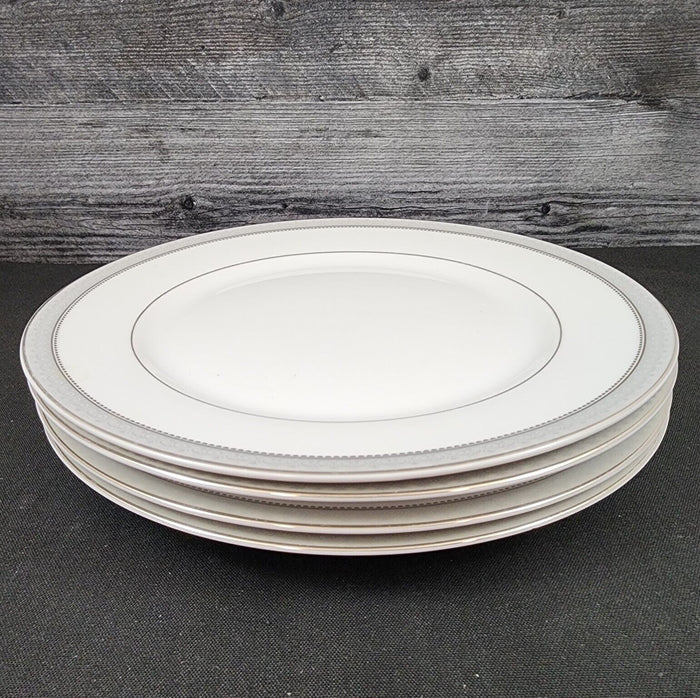 Mikasa Platinum Crown Dinner Plate Set of 4 White Tableware 10 3/4" L3428